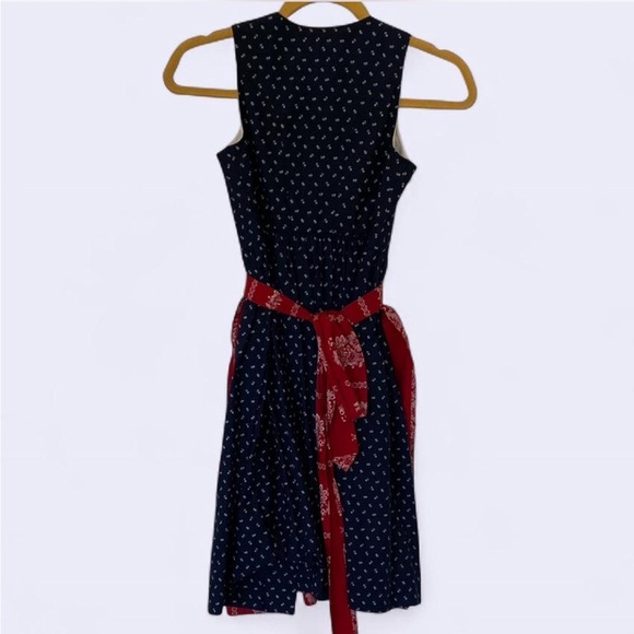 Authentic Bavarian German H.Moser Dirndl Navy Blue Dress with detachable Apron - Picture 2 of 5